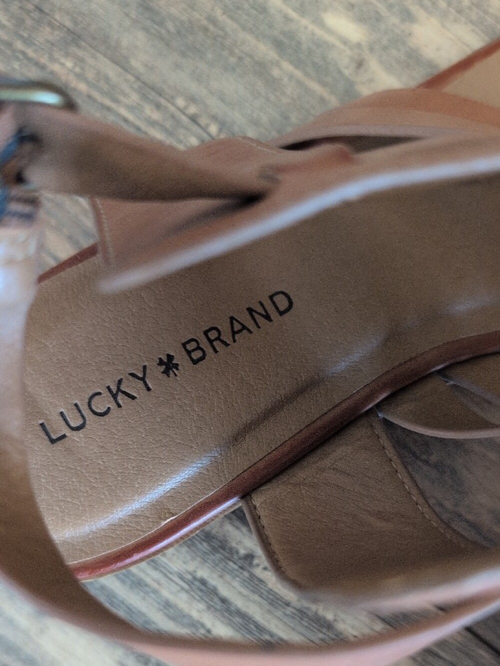Lucky Brand Baruska Strappy Leather Sandals 5M 569A - Picture 6 of 8